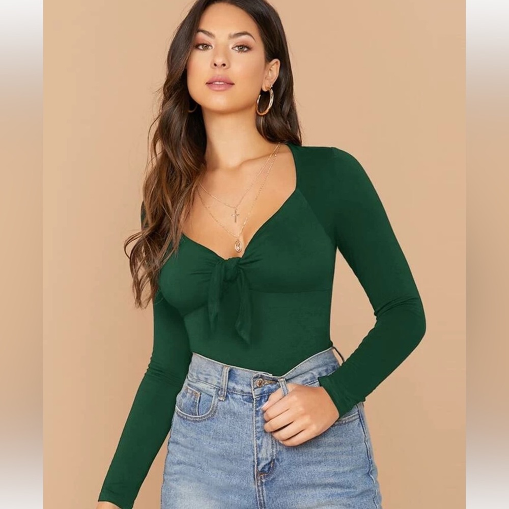 Shein Knot Front Top